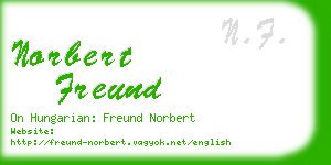 norbert freund business card